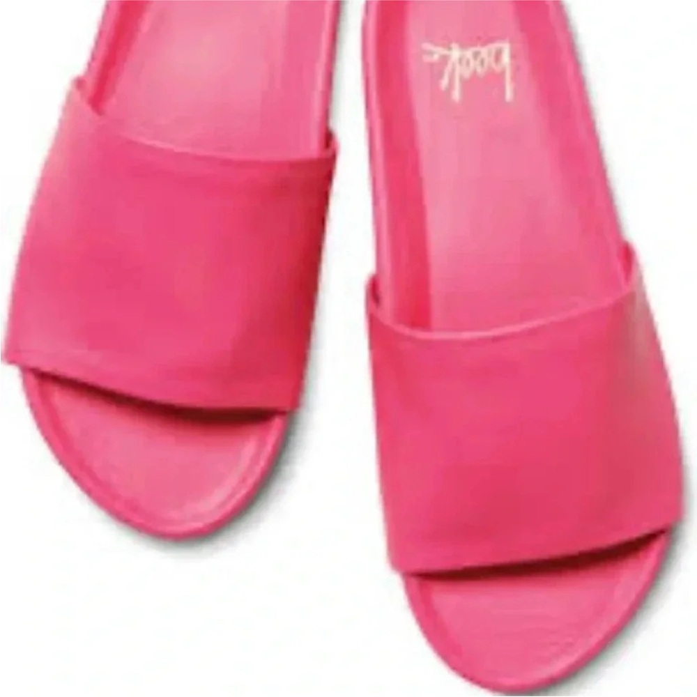 Beek Pelican Leather Platform Sandal Watermelon Size 9 - Picture 4 of 9